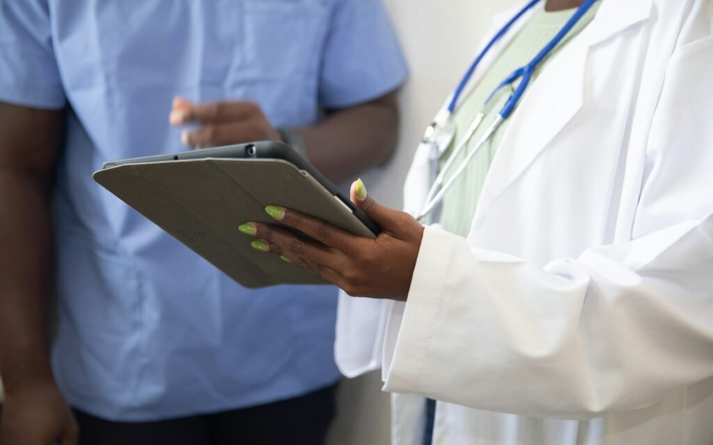 Healthcare data breach illustration