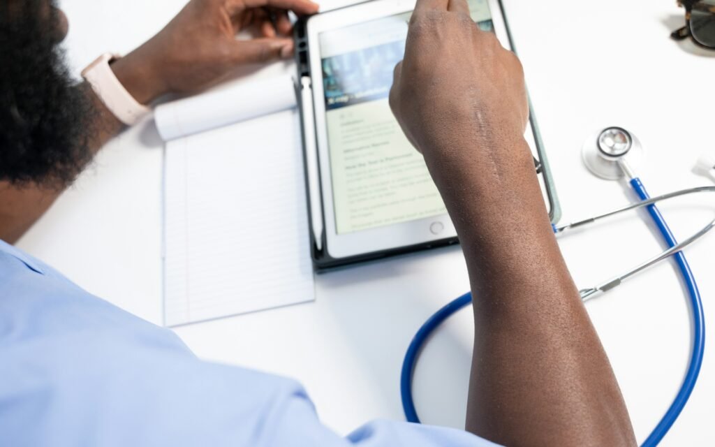 Healthcare data breach illustration
