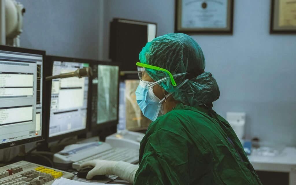 Healthcare data breach illustration