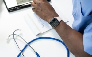 Healthcare data breach illustration