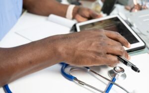 Healthcare data breach illustration