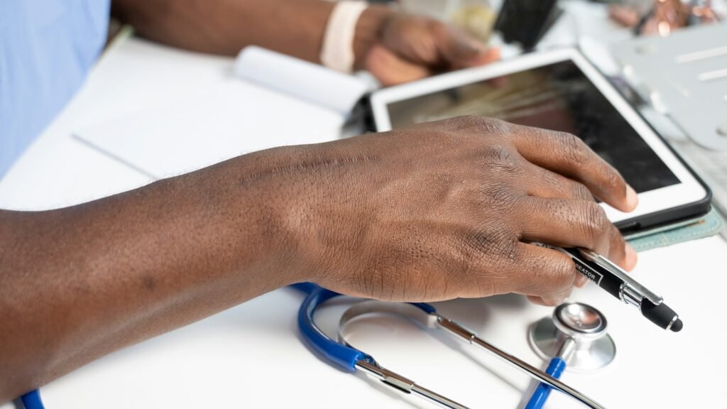 Healthcare data breach illustration